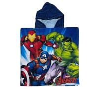 arlis Poncho De Bain en Licence à Capuche en Coton (FR/ES, Âge, Taille Unique, Taille Normale, Poncho de Bain Avengers)
