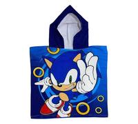 Poncho De Bain en Sonic à Capuche - 50 x 100 cm (FR/ES, Numérique, 1 an, 8 ans, Poncho Sonic)