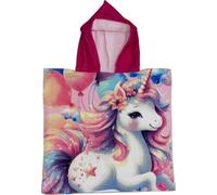 arlis Poncho De Bain Licorne à Capuche - 50 x 100 cm (FR/ES, Numérique, 1 an, 8 ans, Poncho Licorne)