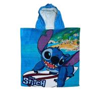 arlis Poncho De Bain Lilo and Stitch à Capuche en Coton (FR/ES, Âge, Taille Unique, Taille Normale, Ponche de Bain Stitch en Blue)