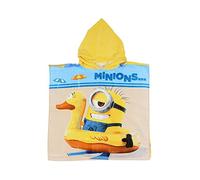 Poncho De Bain Minions à Capuche en coton (FR/ES, Âge, Taille unique, Taille normale, Poncho de bain Minions)