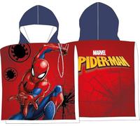 arlis Poncho De Bain Spiderman - Capuche Poncho De Bain Spiderman 50 X 100 cm (FR/ES, Âge, Taille Unique, Taille Normale, Poncho Spiderman)