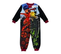 Pyjama Combinaison Miraculous-Fille (FR/ES, Âge, 4 Ans, Taille Normale, Noir)