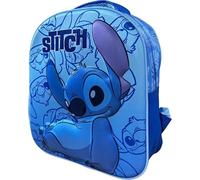arlis Sac à dos Lilo and Stitch 30 cm en 3D, 1 Compartiment principal avec zippée, bretelles réglables - Dimensions: 30 x 26 x 10 cm (Stitch-b)