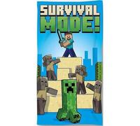 arlis Serviette De Plage en Minecraft - 70 x 140 cm (Serviette Minecraft)