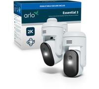 Arlo Caméras de surveillance connectées Essential 3 2K PTZ Extérieures Pack de 2 Blanc