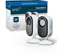 Arlo Caméras de surveillance Essential 3 2K intérieures Pack de 2 blanches