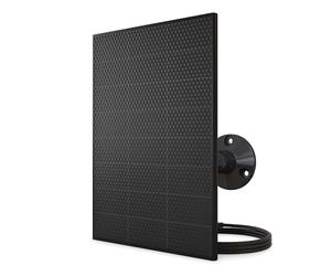 Arlo Chargeur de panneau solaire | Accessoire certifié Arlo | Résistant aux intempéries, facile à installer, noir (sortie en 2025)