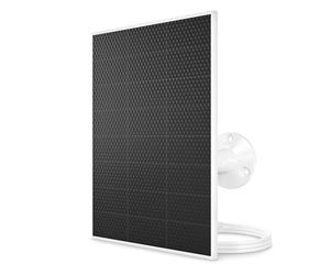 Arlo Chargeur de panneau solaire | Accessoire certifié Arlo | Résistant aux intempéries, facile à installer, blanc (sortie en 2025)