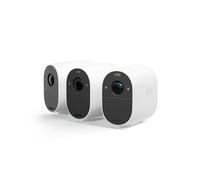 Arlo Caméra extérieure Essential 1 HD – Sans fil, 6 mois autonomie, Vision nuit couleur, 3 cam. Blanc