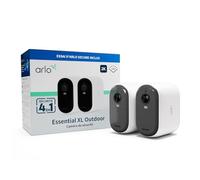 Arlo Essential 2 2K XL, Caméra de Surveillance WiFi Extérieure sans Fil, Autonomie de 24 Mois, Vision Nocturne Couleur, Sirène et Audio Bidirectionnel, Essai Secure Inclus, 2 Caméra Blanc
