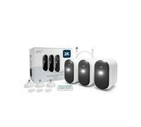 ARLO Essential 2 2K XL, Caméra de Surveillance WiFi Extérieure sans Fil, Autonomie prolongée de la batterie de 24 mois, Détection par IA, Compatible avec Alexa, Essai Secure Inclus, 3 Caméras