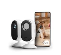 Arlo VMC3260-100EUS Caméra Intérieure Filaire WiFi 2K Essential 2, Kit de 2 caméras, Audio Bidirectionnel, Vision Nocturne, Cache de Lentille, Blanc