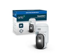 ARLO Essential 3 2K PTZ Rotation à 360°, Caméra de Surveillance WiFi Extérieure, Détection par IA, Vision Nocturne Couleur, Compatible avec Alexa, Essai Arlo Secure Inclus, 1 Caméra