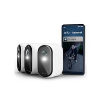 Arlo Essential 3 2K XL, Caméra de Surveillance WiFi Extérieure sans Fil, Autonomie de 24 Mois, Vision Nocturne Couleur, Sirène et Audio Bidirectionnel, Essai Secure Inclus, 3 Caméras Blanc