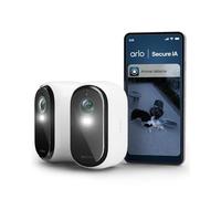 Arlo Essential 3 FHD, Caméra de Surveillance WiFi Extérieure sans Fil, Détection par IA, Vision Nocturne Couleur, Audio bidirectionnel, Compatible avec Alexa, Essai Secure Inclus, 2 Caméras