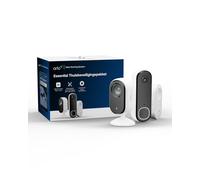 Arlo Essential 3 FHD Indoor et Sonnette et Carillon, Caméra de Surveillance WiFi Intérieure, Détection par IA, pour Animaux de Compagnie, Audio bidirectionnel, Essai Secure Inclus, 2 Caméras