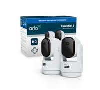 Arlo Essential 3 Indoor 2K, Caméra de Surveillance WiFi Intérieure pour Animaux de Compagnie, Vision Nocturne, Audio bidirectionnel, avec obturateur d'objetif, Essai Secure Inclus, 2 Caméra Blanc
