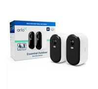 Arlo Essential Caméra de sécurité extérieure 2K, pack de 2