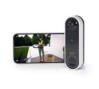 Arlo Essential Sonnette 1 HD, Sonnete de Surveillance WiFi Extérieure Sans Fil, Autonomie de 6 mois, Capteur de Mouvement, Vision Nocturne, Audio Bidirectionnel, Essai Arlo Secure inclus, Blanc