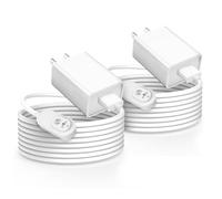 Arlo Lot de 2 chargeurs de caméra compatibles avec Arlo Pro 5S 2K, Pro 4, Pro 3, Ultra 2, Ultra, Floodlight, Go 2, câble de charge magnétique extérieur résistant aux intempéries, adaptateur