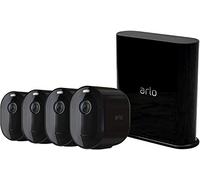 Arlo Pro 3 Camera Surveillance WiFi Exterieure Sans Fil, Pack De 4 Caméras, 2K HDR, 160° Vision Nocturne, Sirène, Détection De Mouvement, Audio Bidirectionnel, Essai Arlo Secure inclus, Noir