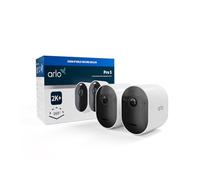 Arlo Pro 5 2K, Caméra de Surveillance WiFi Extérieure Sans Fil,Batterie rechargeable longue durée, Vision Nocturne Couleur Avancée, Sirène, Essai Arlo Secure Inclus, 2 Caméras Blanc