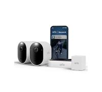 Arlo Pro 6 2K, Caméra de Surveillance WiFi Extérieure sans Fil, Vision Nocturne Couleur, Éclairage, Double Bande, Essai Abonnement Secure Inclus, 2 Caméras + Chargeur + Batterie supplémentaire