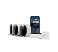 Arlo Pro 6 2K et Chargeur et Batterie, Caméra de Surveillance WiFi Extérieure sans Fil, Détection par IA, Vision Nocturne Couleur, Compatible avec Alexa, Essai Secure Inclus, 3 Caméras