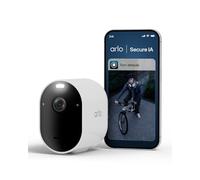 Arlo Pro 6, Caméra de Surveillance WiFi Extérieure sans Fil 2K+ HDR, Détection par IA, Vision Nocturne Couleur, Audio bidirectionnel, Compatible avec Alexa, Essai Arlo Secure Inclus, 1 Caméra