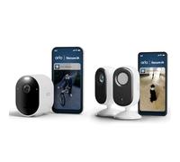 Arlo Pro 6 et Indoor, Caméra de Surveillance WiFi Extérieure sans Fil 2K+ HDR, Détection par IA, Vision Nocturne Couleur, Compatible avec Alexa, Essai Secure Inclus, 3 Caméras