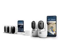 Arlo Pro 6 et Indoor PTZ Caméra de Surveillance WiFi Extérieure sans Fil 2K + HDR, Détection IA, Compatible avec Alexa, Essai Secure Inclus, 5 Caméras + Batterie supplémentaire et Chargeur Double