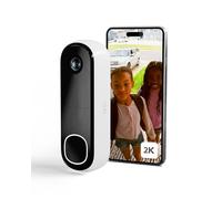 Arlo Sonnette 2K, Sonnette de Surveillance WiFi Exterieure Sans Fil, Autonomie de 6 mois, Capteur de Mouvement, Vision Nocturne, Audio Bidirectionnel, Essai Arlo Secure inclus, Blanc