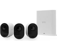 Arlo Ultra 2 - Pack de 3 caméras de surveillance Wifi sans fil - Blanc - 4K - Batterie de 6 mois- Champ de vision a 180°