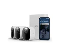 Arlo Ultra 3 4K et Smarthub, Caméra de Surveillance WiFi Extérieure sans Fil, Détection par IA, Vision Nocturne Couleur, Audio bidirectionnel, Compatible avec Alexa, Essai Secure Inclus, 3 Caméras