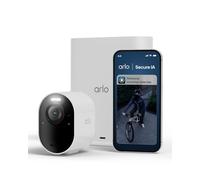 Arlo Ultra 3 Caméra de Surveillance WiFi Extérieure sans Fil 4K, Détection par IA, Vision Nocturne Couleur, Audio bidirectionnel, Compatible avec Alexa, Essai Secure Inclus, 1 Caméra + Smarthub