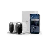 Arlo Ultra 3 Caméra de Surveillance WiFi Extérieure sans Fil 4K UHD, Détection IA, Vision Nocturne Couleur, Audio bidirectionnel, Compatible avec Alexa, Essai Secure Inclus, 2 Caméras + Smarthub