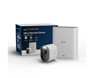 Arlo Ultra 3, Caméra de Surveillance WiFi, Vidéo 4K, 1 Caméra + Smarthub
