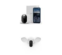 Arlo Ultra 3 et Floodlight, Caméra de Surveillance WiFi Extérieure sans Fil 4K, Détection par IA, Vision Nocturne Couleur, Compatible avec Alexa, Essai Secure Inclus, 2 Caméras + Smarthub