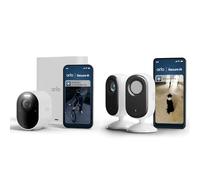 Arlo Ultra 3 et Indoor, Caméra de Surveillance WiFi Extérieure sans Fil 4K, Détection par IA, Vision Nocturne Couleur, Compatible avec Alexa, Essai Secure Inclus, 2 Caméras + Smarthub