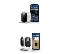 Arlo Ultra 3 et Indoor, Caméra de Surveillance WiFi Extérieure sans Fil 4K, Détection par IA, Vision Nocturne Couleur, Compatible avec Alexa, Essai Secure Inclus, 2 Caméras