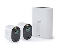 Arlo Ultra caméra surveillance Wifi sans fil video 4K HDR , étanche IP65, 180°, projecteur intégré, vision nocturne couleur Rechargeable. 90 jours d’essai gratuit de Arlo Secure inclus.