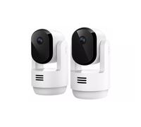 Arlo VMC3273-100EUS Caméra de Sécurité Intérieure WiFi Essential 3 2K PTZ, Kit de 2 caméras, Rotation à 360°, Détection par IA, Compatible avec Alexa, Blanc