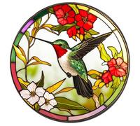 arlote 1 Pièce Vitraux Oiseau Vitraux Accrochage de Fenêtre Cadeau d'anniversaire Boîte pour Amoureux comme Indiqué Acrylique avec Crochet Commémoratif