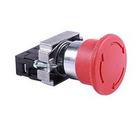 arlote 22mm NC Interrupteur A Bouton-Poussoir D'Arret D'Urgence de Champignon Rouge de 600V 10A ZB2-BE102C XB2-BS542X1
