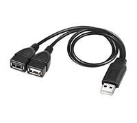 arlote Câble SéParateur USB, USB 2.0 Une Mâle vers Double USB Jack Y Câble SéParateur Chargeur