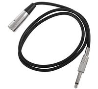 arlote Fiche XLR 3 Broches à 6,35 Mm 1/4 Pouce Câble de Prise Jack Mono Mâle 1 MèTre (Environ 3,3 Pieds)