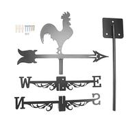 arlote Girouette de Coq - Silhouette de Girouette de Coq RéTro - Indicateur de Direction du Vent DéCoratif pour Ferme de Cour ExtéRieure