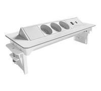 Lighting Bloc prises pivotant 3 Prises + ports 1 USB - 1 USB C - Blanc