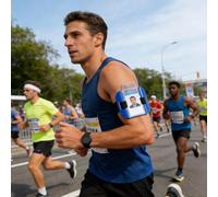 Arm Badge Holder - Clear Waterproof Sleeve for Skiing | Transparent Vinyl Pocket with Buckle, Reflective Safety Band, Identification Shield for Mountaineering, Rafting, Hiking and Biking